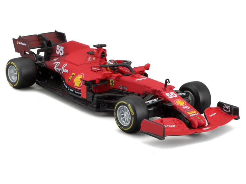 Bburago Ferrari SF21 1:43 (2021) #55 Carlos Sainz 